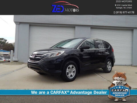 2016 Honda CR-V for sale at Zed Motors in Raleigh NC