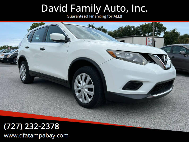 2016 Nissan Rogue for sale at David Family Auto, Inc. in New Port Richey FL