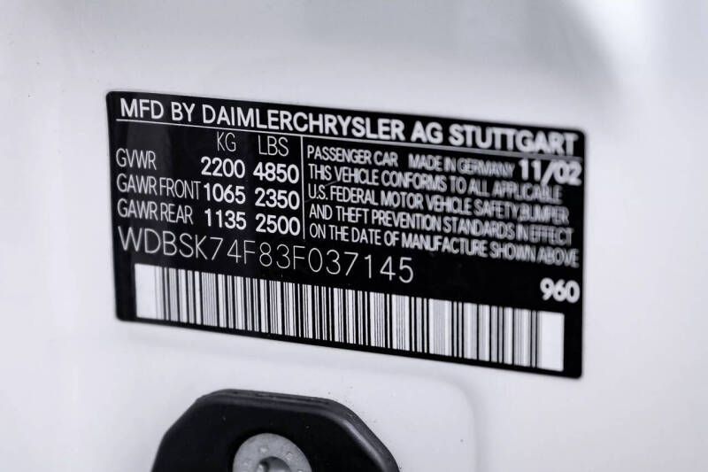 2003 Mercedes-Benz SL-Class SL 55 AMG