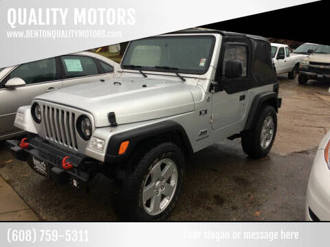2005 Jeep Wrangler for sale at QUALITY MOTORS in Cuba City WI