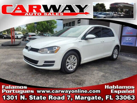 2016 Volkswagen Golf for sale at CARWAY Auto Sales in Margate FL