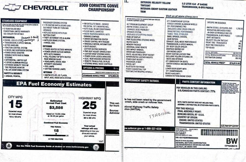 2009 Chevrolet Corvette