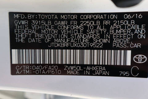 2016 Toyota Prius Two