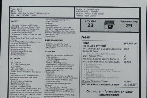 2024 Audi Q5 e quattro S line Prestg 55 TFSI