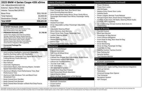 2025 BMW 4 Series 430i xDrive