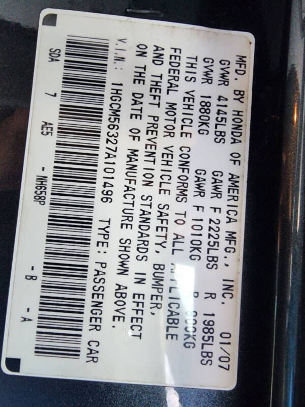 2007 Honda Accord Special Edition