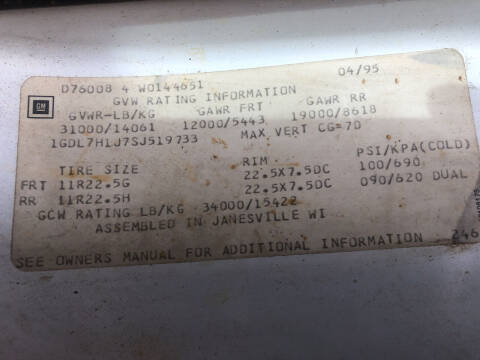 1995 GMC TopKick C7500