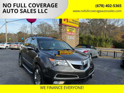 2012 Acura MDX for sale at NO FULL COVERAGE AUTO SALES LLC in Austell GA