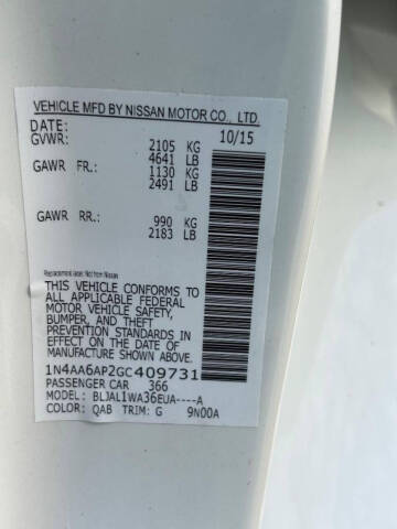 2016 Nissan Maxima 3.5 SR