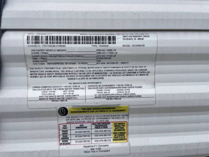 2022 SPRINGDALE  SG335BH