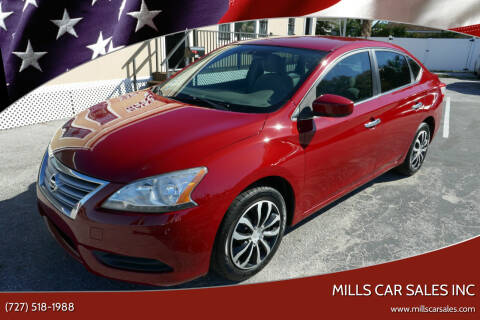2013 Nissan Sentra for sale at MILLS CAR SALES INC in Clearwater FL