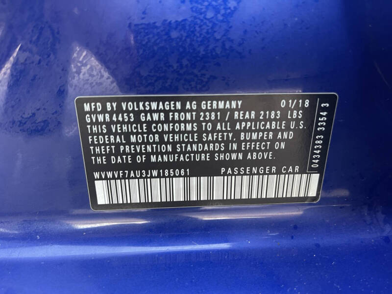 2018 Volkswagen Golf R 4Motion