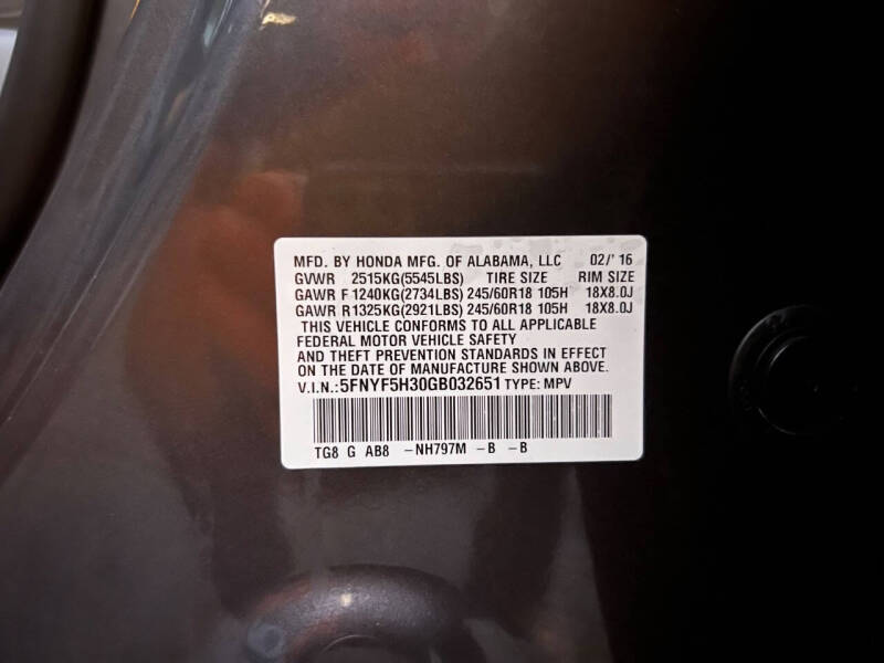 2016 Honda Pilot EX