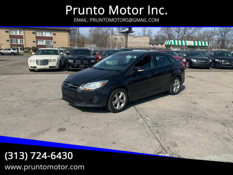2013 Ford Focus for sale at Prunto Motor Inc. in Dearborn MI