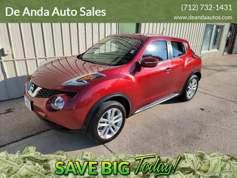 2016 Nissan JUKE for sale at De Anda Auto Sales in Storm Lake IA