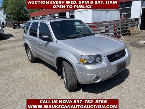 2006 Ford Escape Hybrid for sale at Waukegan Auto Auction in Waukegan IL