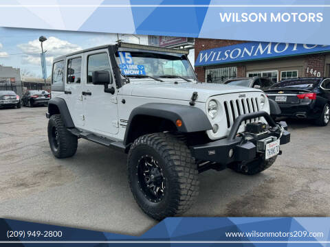 2015 Jeep Wrangler Unlimited for sale at WILSON MOTORS in Stockton CA