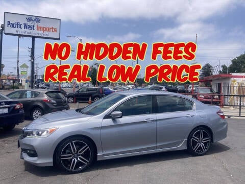 2016 Honda Accord for sale at Pacific West Imports in Los Angeles CA