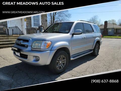 2006 Toyota Sequoia for sale at GREAT MEADOWS AUTO SALES in Great Meadows NJ
