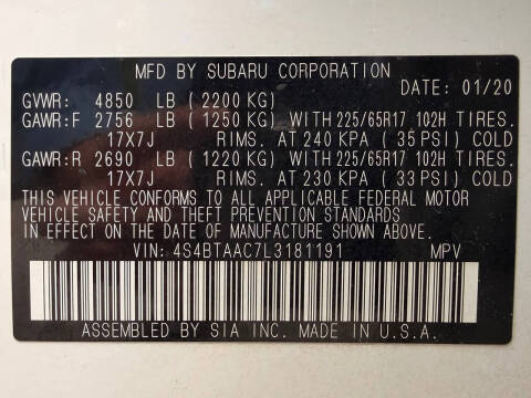 2020 Subaru Outback