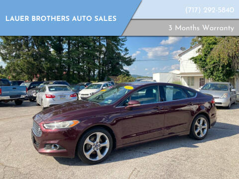 2013 Ford Fusion for sale at LAUER BROTHERS AUTO SALES in Dover PA