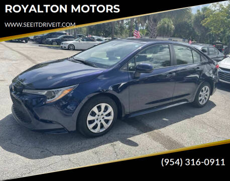 2020 Toyota Corolla for sale at ROYALTON MOTORS in Plantation FL