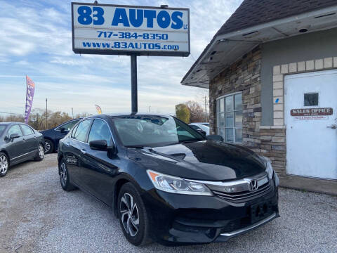 2016 Honda Accord for sale at 83 Autos LLC in York PA