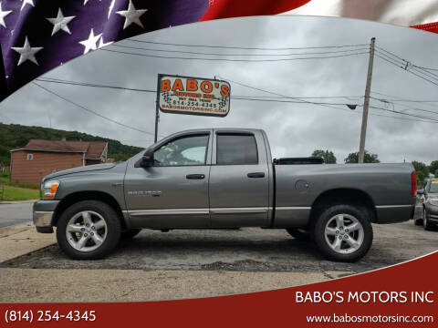2006 Dodge Ram 1500 for sale at BABO'S MOTORS INC in Johnstown PA