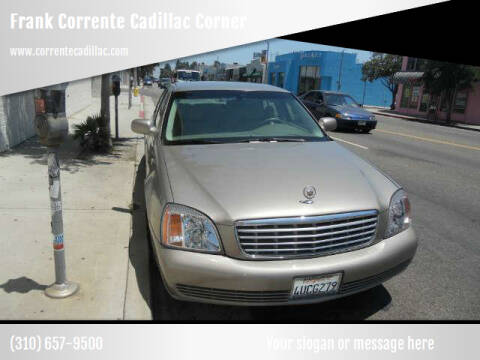 2001 Cadillac De Ville4 for sale at Frank Corrente Cadillac Corner in Los Angeles CA