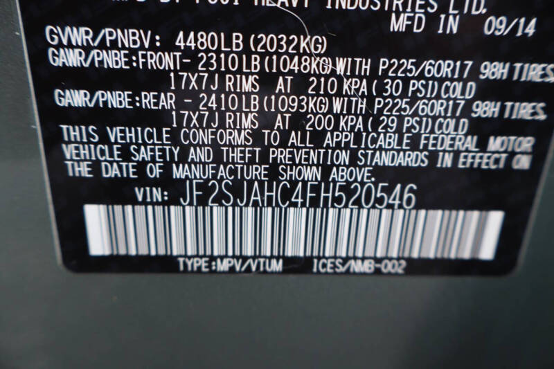 2015 Subaru Forester 2.5i Limited