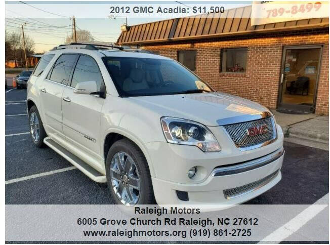 2012 GMC Acadia for sale at Raleigh Motors in Raleigh NC