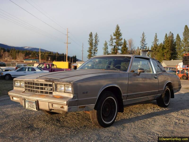 1983 Chevrolet Monte Carlo for sale at 1 Owner Car Guy in Stevensville MT