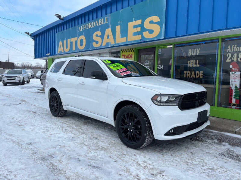 2016 Dodge Durango for sale at Affordable Auto Sales of Michigan in Pontiac MI