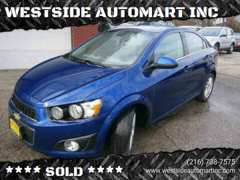 2012 Chevrolet Sonic for sale at WESTSIDE AUTOMART INC in Cleveland OH