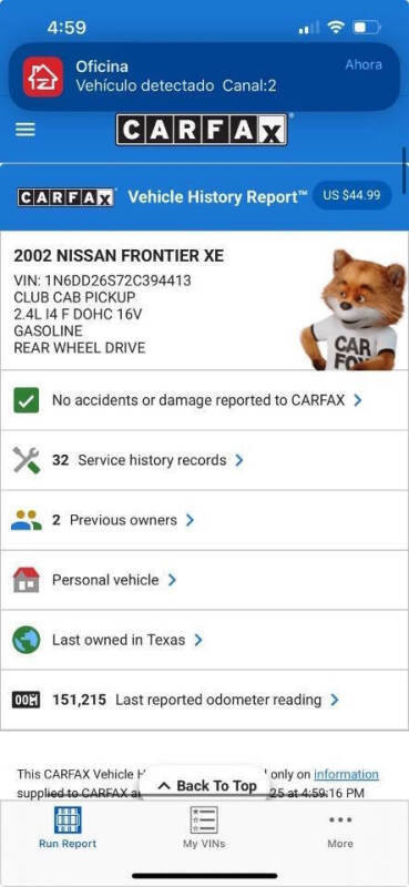 2002 Nissan Frontier XE