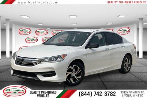 2017 Honda Accord for sale at Best Bet Auto in Livonia MI