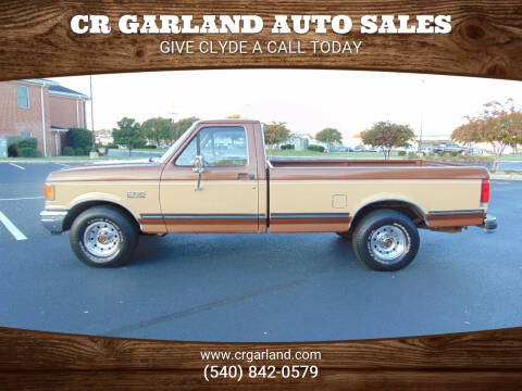 1989 Ford F-150 for sale at CR Garland Auto Sales in Fredericksburg VA