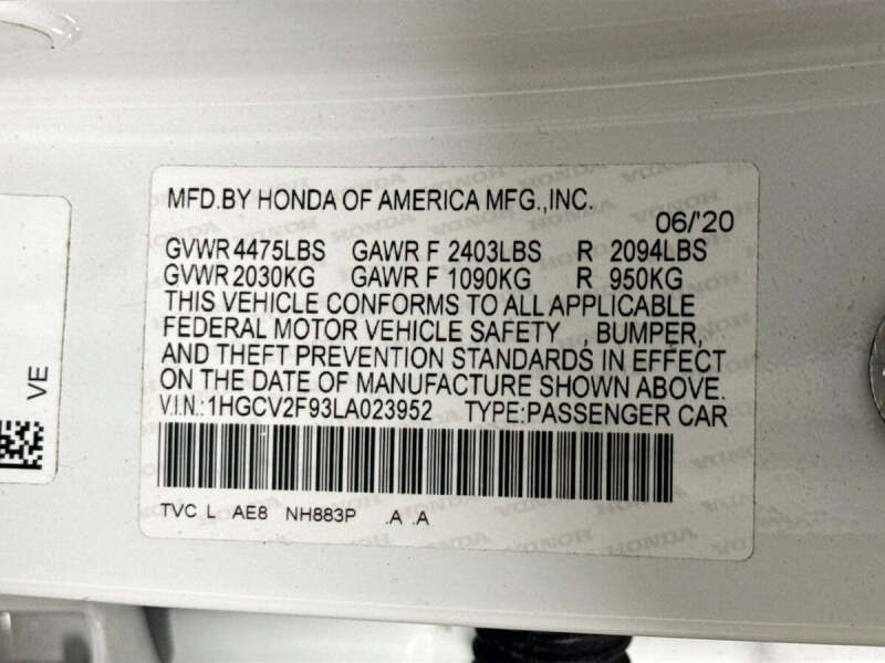 2020 Honda Accord Touring