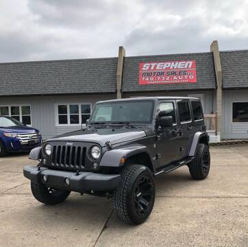 2014 Jeep Wrangler Unlimited for sale at Stephen Motor Sales LLC in Caldwell OH