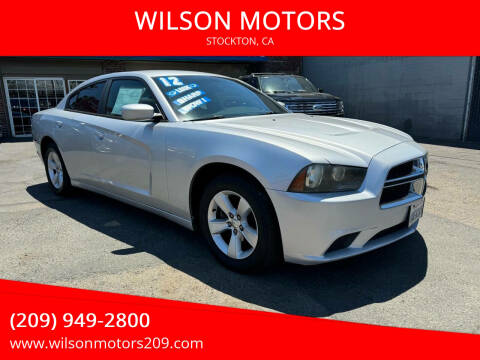 2012 Dodge Charger for sale at WILSON MOTORS in Stockton CA