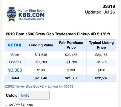 2019 RAM 1500 Tradesman