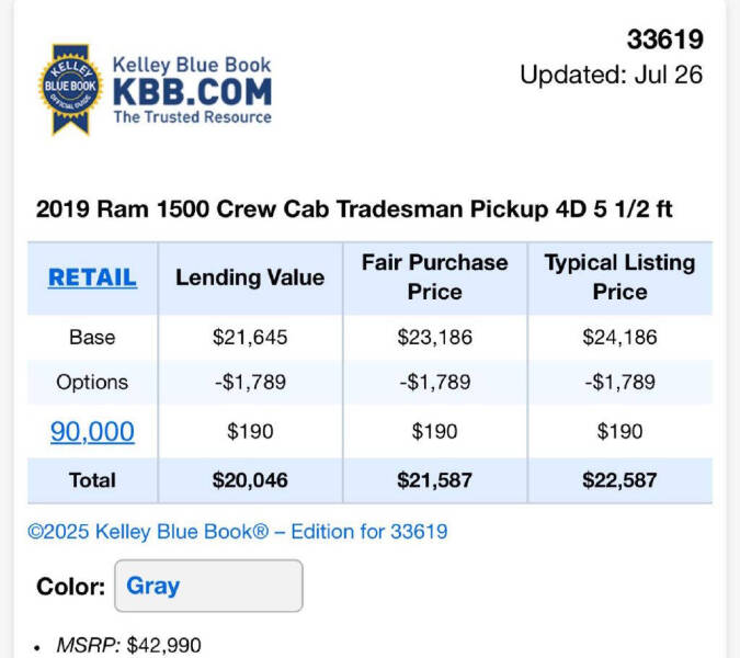 2019 RAM 1500 Tradesman