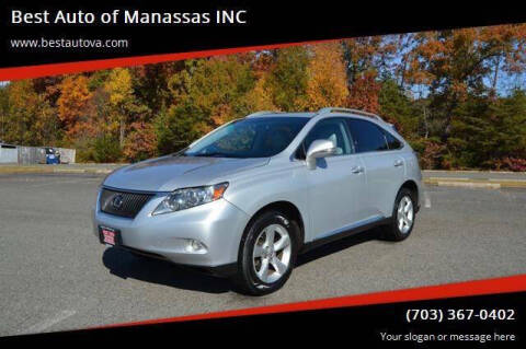 2010 Lexus RX 350 for sale at Best Auto of Manassas INC in Manassas VA