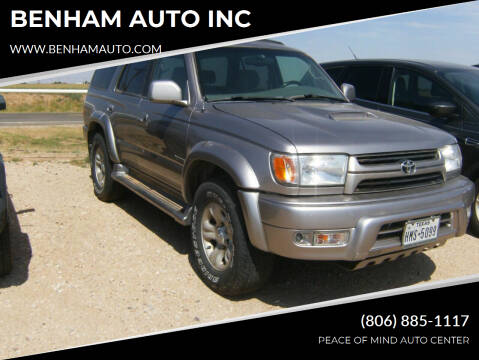 2002 Toyota 4Runner for sale at BENHAM AUTO INC in Lubbock TX