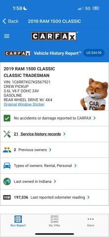 2019 RAM 1500 Classic for sale at Sinclair Auto Inc. in Pendleton IN
