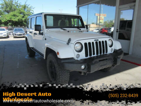 2017 Jeep Wrangler Unlimited for sale at High Desert Auto Wholesale in Albuquerque NM