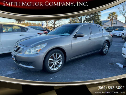 2009 Infiniti G37 Sedan for sale at Smith Motor Company, Inc. in Mc Cormick SC