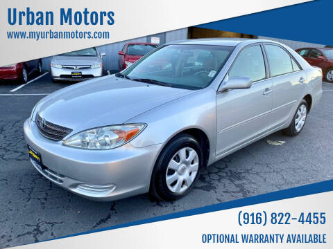 2003 Toyota Camry for sale at Urban Motors in Sacramento CA