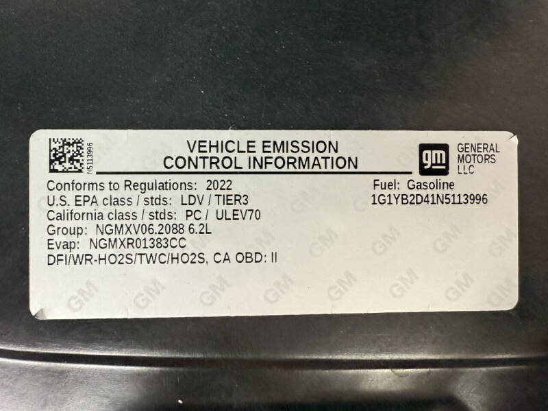 2022 Chevrolet Corvette Stingray