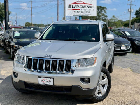 2012 Jeep Grand Cherokee for sale at Supreme Auto Sales in Chesapeake VA